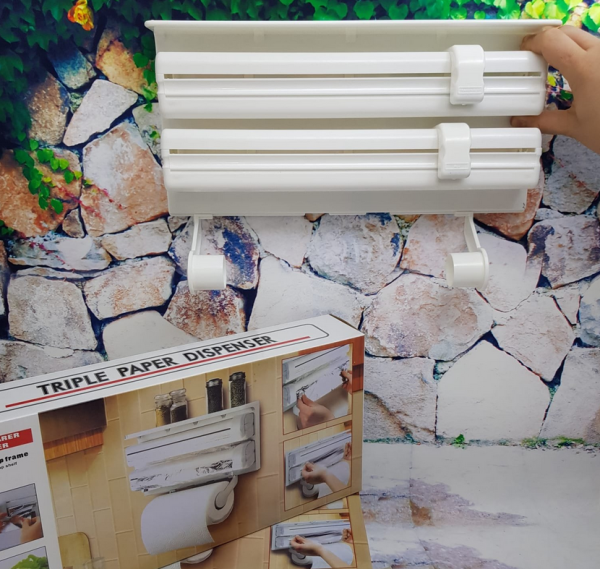 Кухонный диспенсер (органайзер) для бумажных полотенец, пищевой пленки и фольги Triple Paper Dispenser